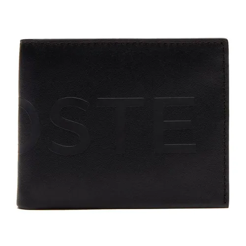 Ví Nam Lacoste Signature Small Leather NH2934IA 000 Màu Đen