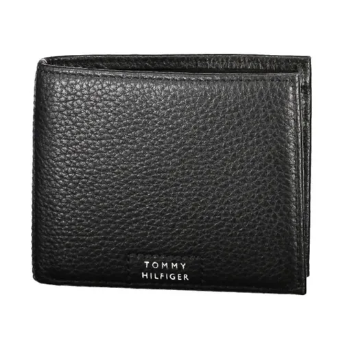 Ví Nam Tommy Hilfiger Men's Premium Leather Small Credit Card Wallet AM0AM12187_NEBDS Màu Đen