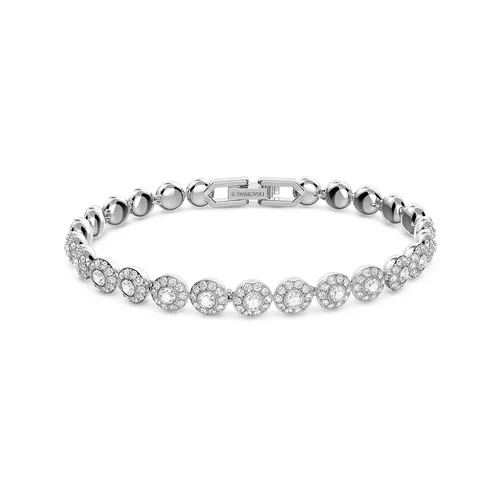 Vòng Đeo Tay Nữ Swarovski Una Angelic Tennis Bracelet Round Cut, Small, White, Rhodium Plated 5071173 Màu Trắng Bạc - Trang sức - Vua Hàng Hiệu