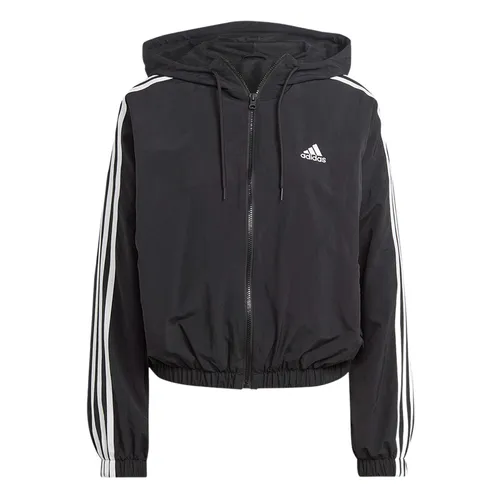 Thời trang Adidas Áo khoác - Áo Khoác Gió Adidas Sportswear Essentials 3-Stripes Jacket HT3399 Màu Đen (Form Âu) Size M - Vua Hàng Hiệu