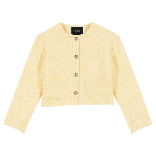 Áo Khoác Len Nữ Maje In Pale Yellow - MFPVE00497 Màu Vàng Size 38 - Thời trang - Vua Hàng Hiệu