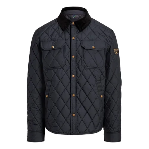 Thời trang Ralph Lauren Nam Áo khoác - Áo Khoác Nam Ralph Lauren Brentford Quilted Shirt Jacket 76085 Màu Đen Size XS - Vua Hàng Hiệu