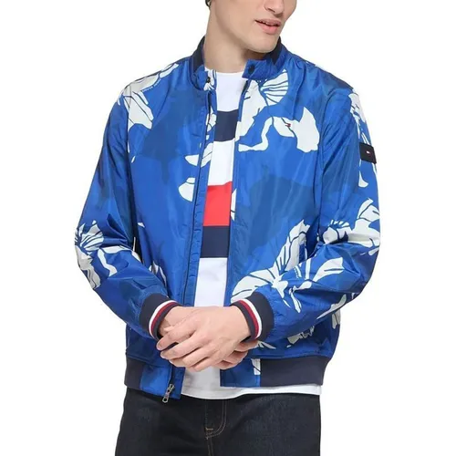 Thời trang - Áo Khoác Nam Tommy Hilfiger Lightweight Spring Bomber Jacket Màu Xanh Blue Size L - Vua Hàng Hiệu