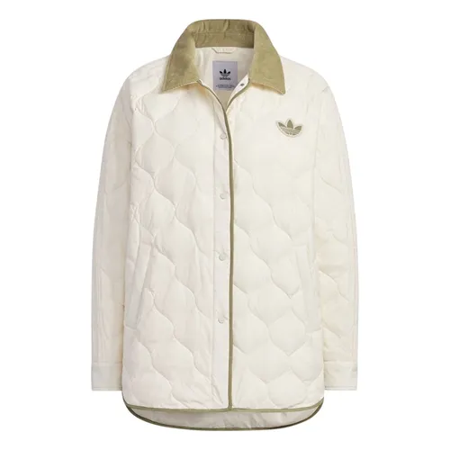 Thời trang Adidas Áo khoác - Áo Khoác Nữ Adidas Quilted Jacket IN0979 Màu Trắng Kem Size M (Form Á) - Vua Hàng Hiệu