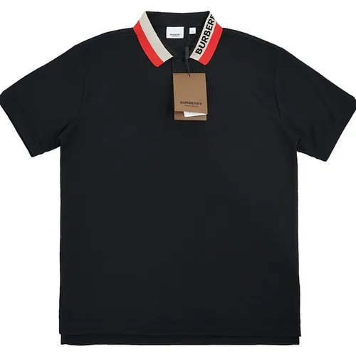 Áo Polo Nam Burberry Contrast Collar Black BBR038 Màu Đen Size S