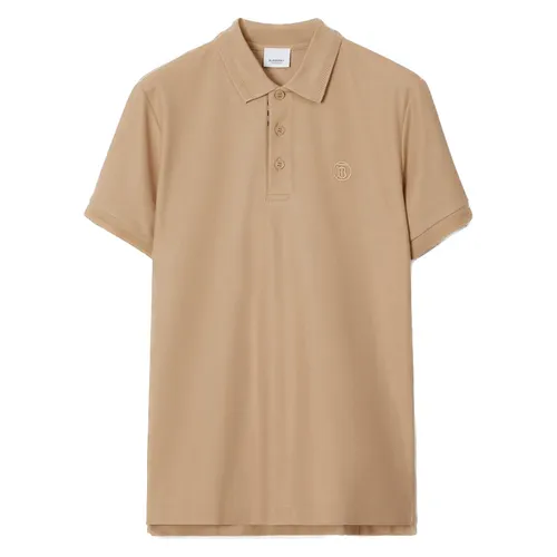 Áo Polo Nam Burberry Monogram Motif Cotton Piqué P80570881 Màu Be Size M