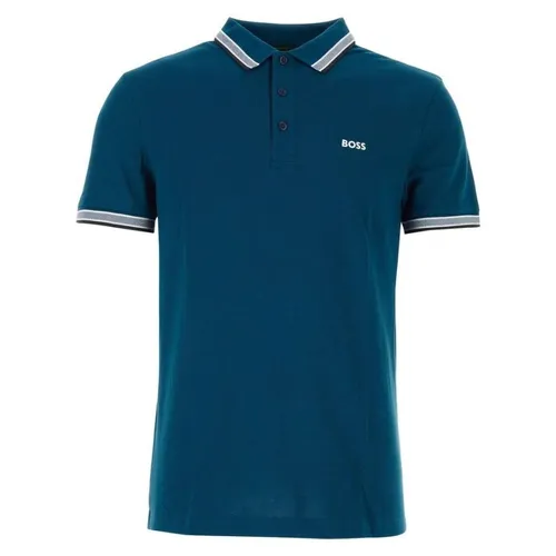 Áo Polo Nam Hugo Boss Paddy Polo Shirt In Cotton Piqué With Logo Undercollar 50469055 435 Màu Xanh Dương Size L