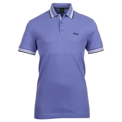 Áo Polo Nam Hugo Boss Paddy Polo Shirt In Cotton Piqué With Logo Undercollar 50469055 539 Màu Tím Size S