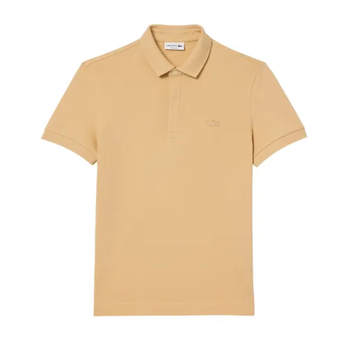 Áo Polo Nam Lacoste Men's Paris Regular Fit Stretch Piqué Shirt PH5522 IXQ Màu Be Size 6