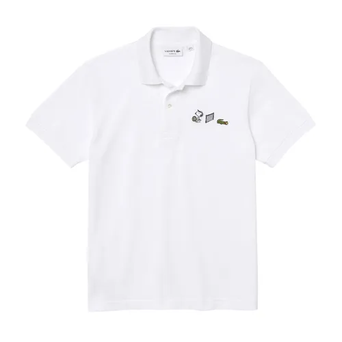 Áo Polo Nam Lacoste Men’s Relaxed Fit Organic Cotton Polo x Peanuts PH7760 Màu Trắng