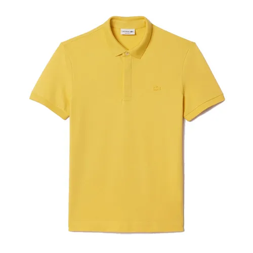 Thời trang Lacoste Vàng - Áo Polo Nam Lacoste Regular Fit Paris Stretch Piqué Polo Shirt PH5522 IY1 Màu Vàng Size 5 - Vua Hàng Hiệu