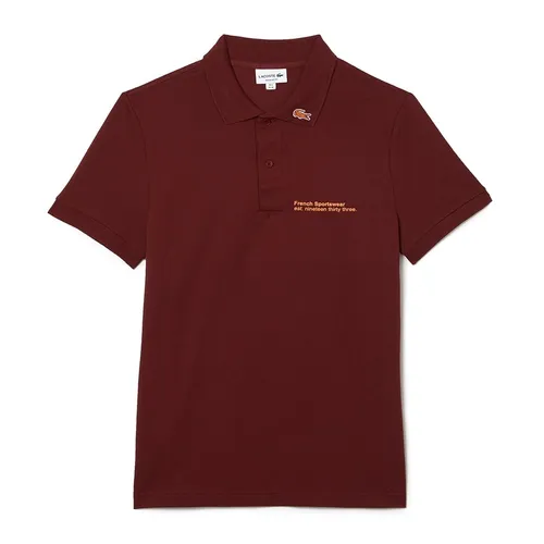 Lacoste - Áo Polo Nam Lacoste Regular Fit Red Polo Shirt PH0088 ZS1 Màu Đỏ Mận Size 5 - Vua Hàng Hiệu