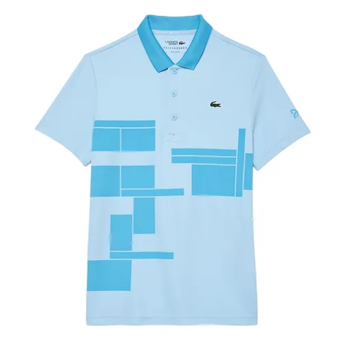 Thời trang Lacoste Áo Polo 100%Polyester Mỹ - Áo Polo Nam Lacoste Regular Fit Tennis Novak Djokovic Fan DH2568 IF3 Màu Xanh Blue Size 3 - Vua Hàng Hiệu