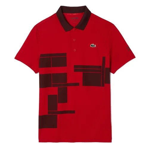 Lacoste - Áo Polo Nam Lacoste Regular Fit Tennis X Novak Djokovic Fan DH2568 IF4 Màu Đỏ Đô Size 4 - Vua Hàng Hiệu