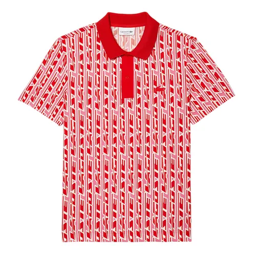 Thời trang Đỏ Áo Polo - Áo Polo Nam Lacoste Regular Fit Two-Tone Printed Movement PH5655 9HY Màu Đỏ Size 3 - Vua Hàng Hiệu