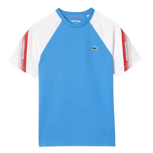 Thời trang - Áo Thun Nam Lacoste Men’s Sport Regular Fit Logo Stripe T-Shirt TH5196 XGI Màu Xanh/Trắng Size 2 - Vua Hàng Hiệu