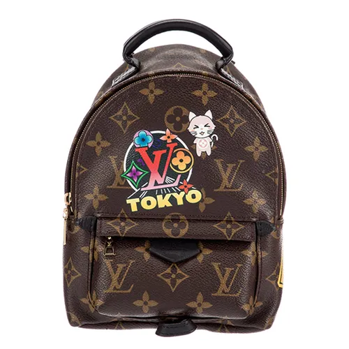 Túi xách Louis Vuitton Balo - Balo Nữ Louis Vuitton LV Monogram Palm Springs Mini Backpack W/Tags Màu Nâu Đen - Vua Hàng Hiệu