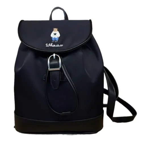 Túi xách WHOAU - Balo WHOAU Steve Canvas Backpack WHBGF2211A Màu Đen - Vua Hàng Hiệu