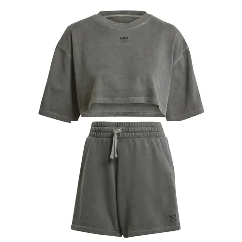 Thời trang - Bộ Quần Áo Cộc Tay Nữ Adidas IT9883-IT4284 Màu Ghi Đậm Size XS (Form Á) - Vua Hàng Hiệu
