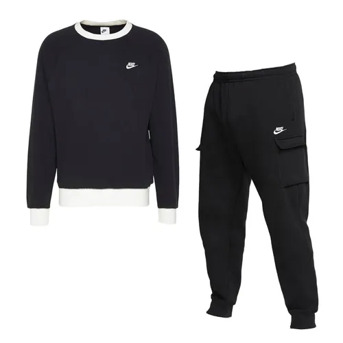 Bộ Thể Thao Nam Nike Fleece Long Sleeve FV5379-010/CD3130-010 Màu Đen Size S