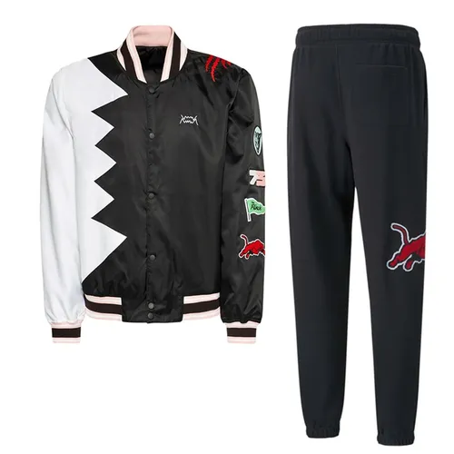 Thời trang - Bộ Thể Thao Nam Puma Bunda Bomber Official 532097-01/ 532103-02 Màu Đen Trắng Size M (Form Âu) - Vua Hàng Hiệu
