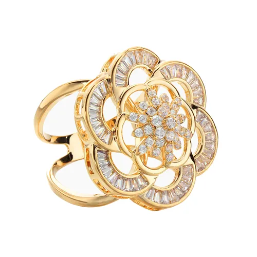 Phụ kiện - Cài Khăn Nữ Meri Golden Rose BR810 Màu Vàng Gold - Vua Hàng Hiệu