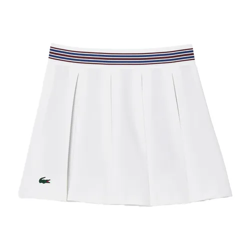 Chân Váy Xếp Ly Nữ Lacoste Women's Lined Piqué Tennis Skirt JF0990 51 001 Màu Trắng Size 38