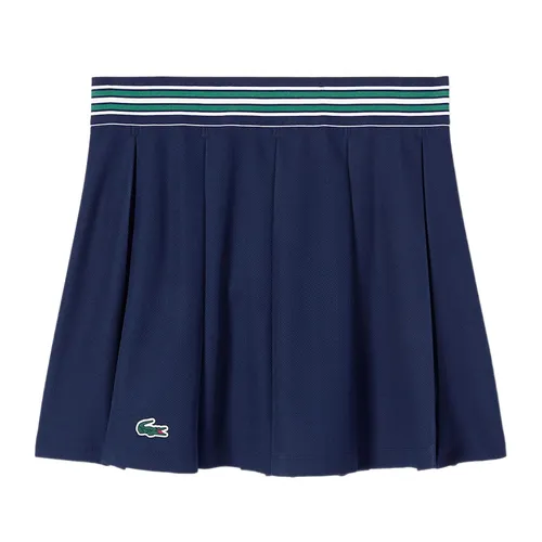 Chân Váy Xếp Ly Nữ Lacoste Women's Lined Piqué Tennis Skirt JF0990 51 423 Màu Xanh Navy Size 34