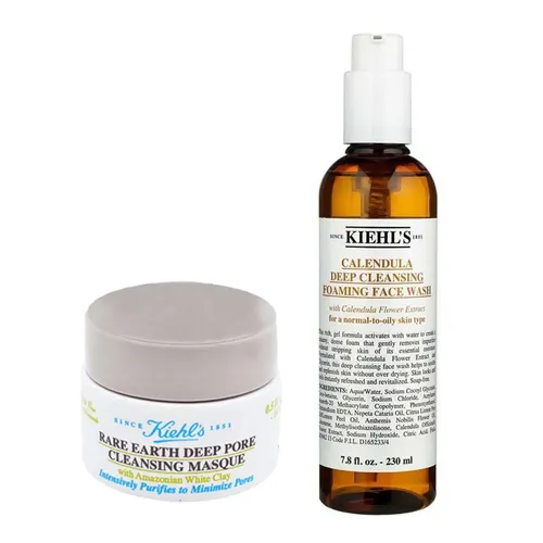Mặt nạ Kiehl's - Combo Mặt Nạ Đất Set + Sữa Rửa Mặt Kiehl's 2 Món (14ml +230ml) - Vua Hàng Hiệu