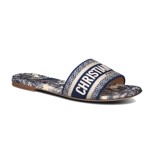 Dép Dior Nữ - Dép Nữ Dior Dway Slide Blue Toile KCQ209TJE-S68B Màu Xanh Họa Tiết Size 35 - Vua Hàng Hiệu
