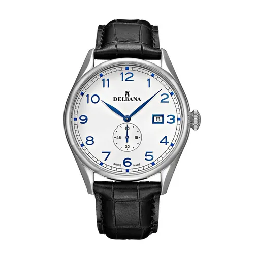 Đồng Hồ Nam Delbana Fiorentino 42mm Watch 41601.682.6.062 Màu Đen Phối Bạc