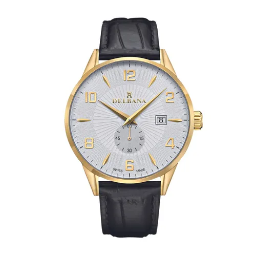 Đồng Hồ Nam Delbana Retro 42mm Watch 42601.622.6.064 Màu Đen Phối Vàng