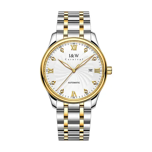 Đồng hồ - Đồng Hồ Nam I&W Carnival Automatic IW725G-DT (IW725G1) Màu Bạc Phối Vàng - Vua Hàng Hiệu