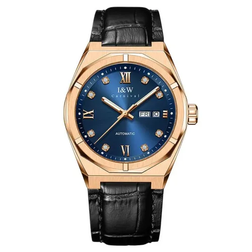 Đồng hồ - Đồng Hồ Nam I&W Carnival Automatic Watch IW751G-DD (IW751G31) Màu Đen - Xanh - Vua Hàng Hiệu
