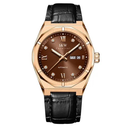 Đồng Hồ Nam I&W Carnival Automatic Watch IW751G-DD (IW751G33) Màu Đen Nâu