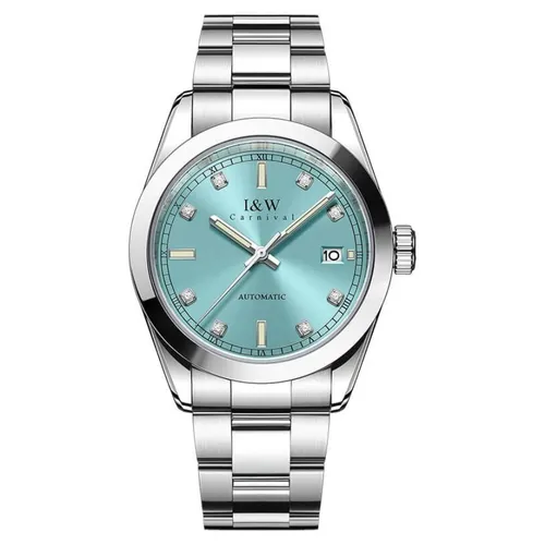 Đồng Hồ Nam I&W Carnival Automatic Watch IW786G-DT (IW786G7) Màu Bạc Xanh Ngọc - Đồng hồ - Vua Hàng Hiệu