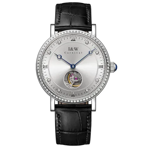 Đồng Hồ Nam I&W Carnival IW636G-DD (IW636G2) Automatic Màu Đen Bạc