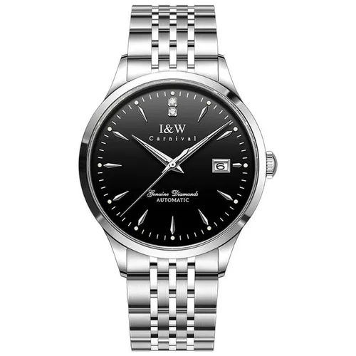 Đồng hồ - Đồng Hồ Nam I&W Carnival IW731G-DT – Automatic (IW731G4) Màu Đen Bạc - Vua Hàng Hiệu