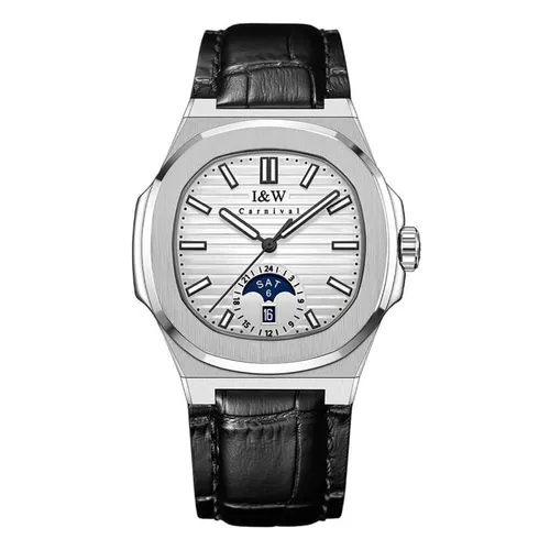 Đồng hồ - Đồng Hồ Nam I&W Carnival IW735GT-DD – Automatic (IW735GT23) Màu Bạc Đen - Vua Hàng Hiệu
