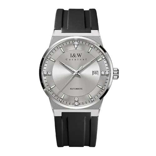 Đồng Hồ Nam I&W Carnival Silicon Strap Automatic IW776G-DS (IW776G11) Màu Đen Phối Xám