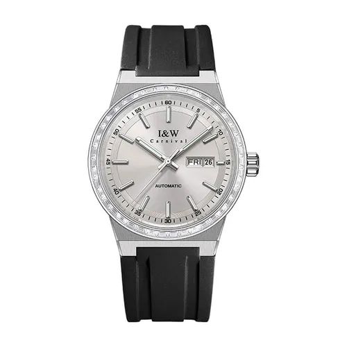 Đồng Hồ Nam I&W Carnival Silicon Strap Automatic IW779G-DS (IW779G12) Màu Đen Phối Xám