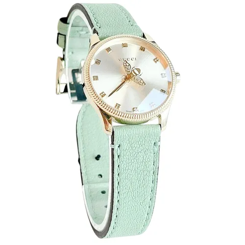 Gucci Mã giảm giá Trắng - Đồng Hồ Nữ Gucci Quartz YA1265040 Màu Xanh Trắng - Vua Hàng Hiệu
