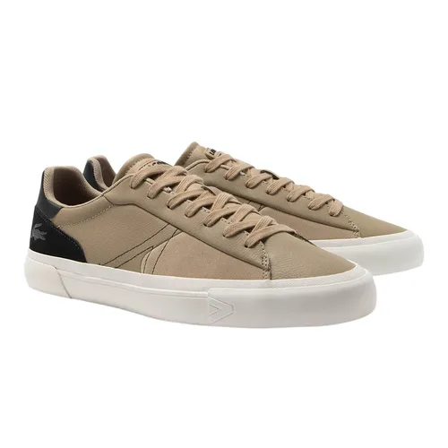Giày Sneaker Nam Lacoste Men's Colorblock Leather L006-BRW/OFF 46SMA0017 BW7 Màu Nâu Size 8