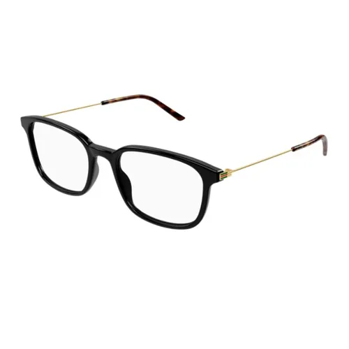 Gọng Kính Nam Gucci Square GG1577O 005 Màu Đen Vàng - Kính mắt - Vua Hàng Hiệu