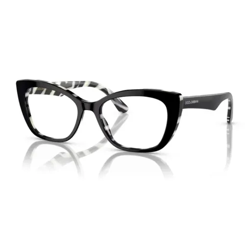 Gọng Kính Nữ Dolce & Gabbana D&G 0DG3360 337252 Màu Đen Kẻ Trắng