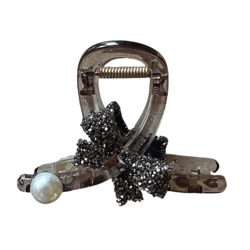 Phụ kiện Nhựa cao cấp Việt Nam - Kẹp Tóc Nữ Kya Jewel Starry Bow HC135 Màu Đen - Vua Hàng Hiệu