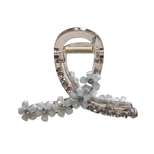 Phụ kiện Nhựa cao cấp Việt Nam - Kẹp Tóc Nữ Kya Jewel Twinkle Bloom HC105-X Màu Xanh Dương - Vua Hàng Hiệu