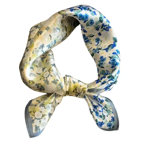 Thời trang Kya Jewel - Khăn Choàng Nữ Kya Jewel Tiny Flowers SC52 Màu Xanh - Vua Hàng Hiệu