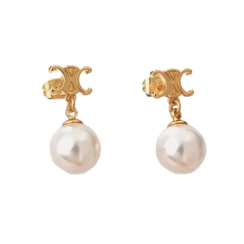 Trang sức - Khuyên Tai Nữ Celine Earrings In Brass Màu Vàng - Vua Hàng Hiệu