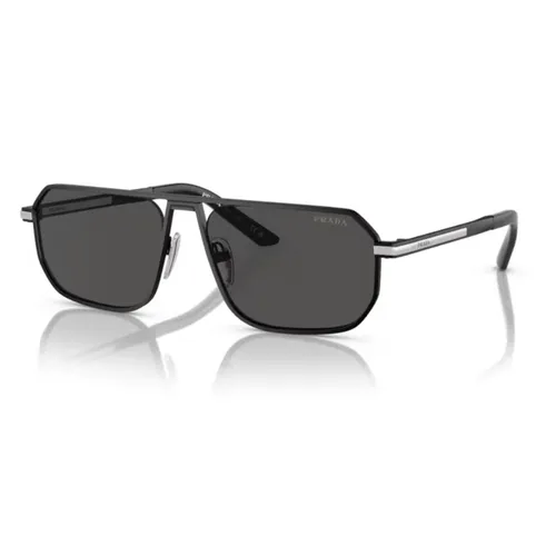 Kính Mát Nam Prada Sunglasses 0PRA53S 1BO5S0 Màu Xám Đen - Kính mắt - Vua Hàng Hiệu